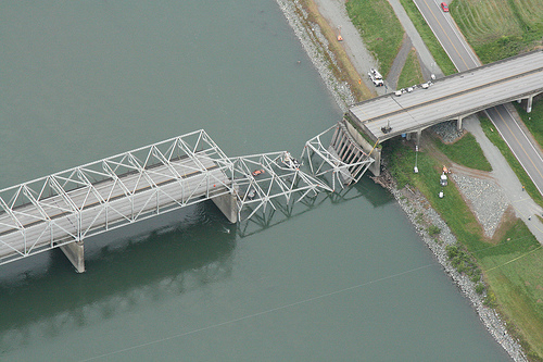 I-5 Skagit River Bridge - Aerial View